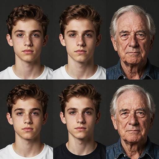 AI Age Progression Portrait Series