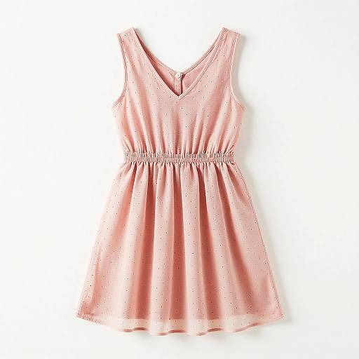 Pink Polka Dot Sleeveless Dress