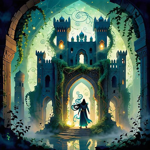 Ethereal Jinn in Castle Ruins Ethereal Jinn in Castle Ruins