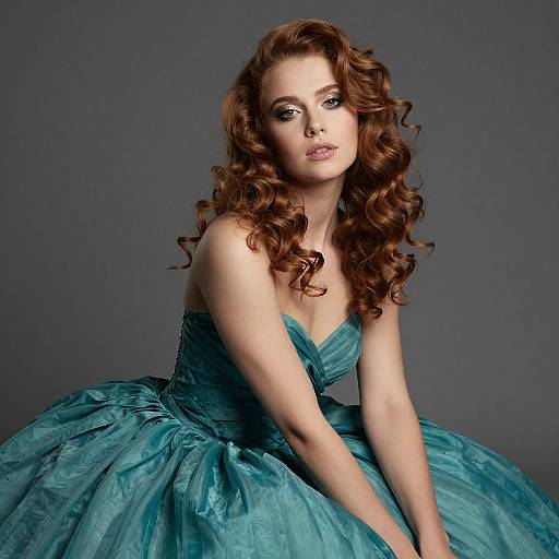 Elegant Vintage Portrait of Young Woman