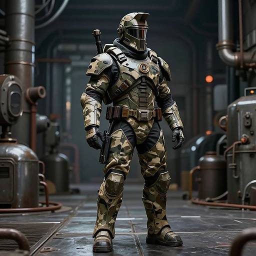 Halo-Style Hazmat Spartan in Industrial Zone