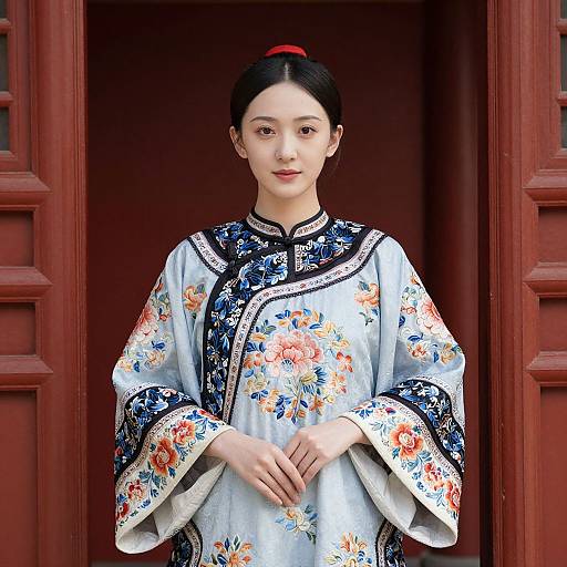 Elegant Woman in Traditional Chinese Dress