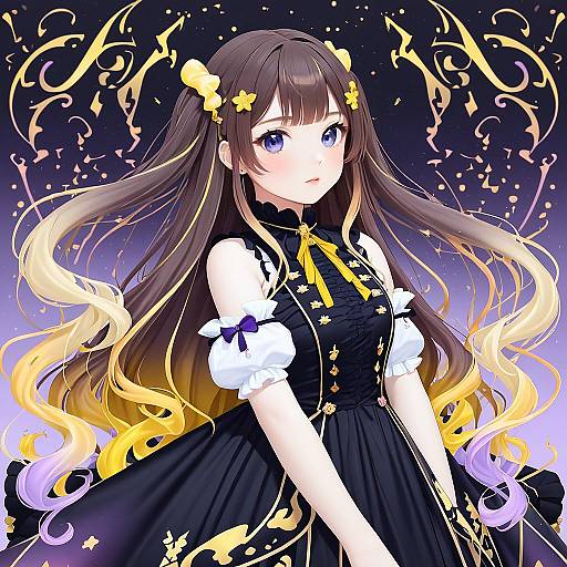 Illustration of Anya melfissa, hololive in the style of Qing wu