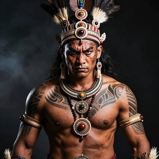 Powerful Tribal Warrior Portrait
