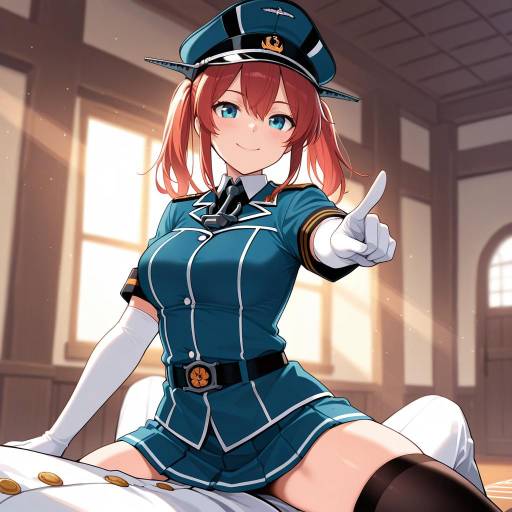 Optimistic Cowgirl on Battleship Deck