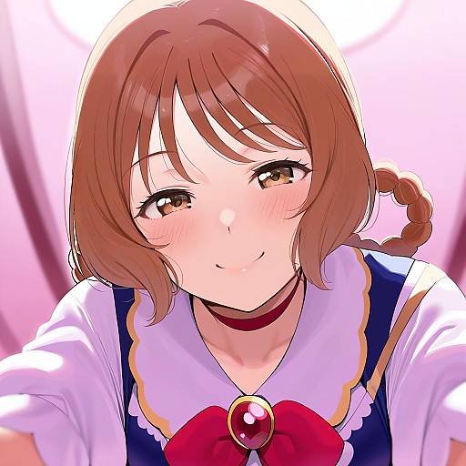 Illustration of Hanamichi ran, delicious party precure in the style of Okpriko