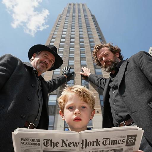 Family Portrait in Urban Landscape