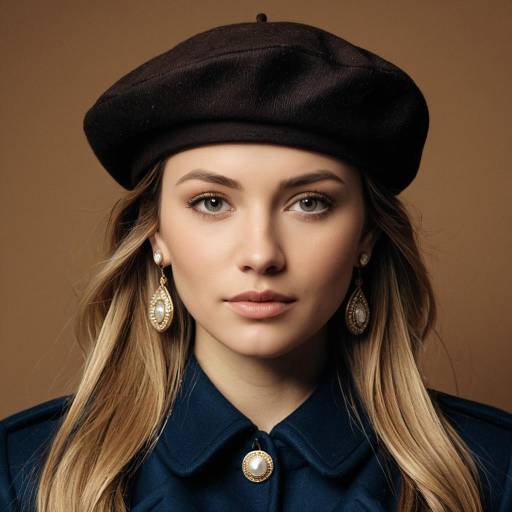 Portrait of Woman in Black Beret
