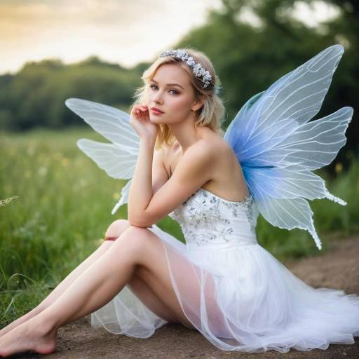 Elegant Fairy Girl in Nature