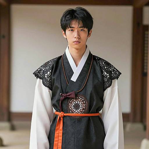 Young Man in Traditional Korean Hanbok