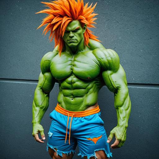 Muscular Green Character Cosplay Design