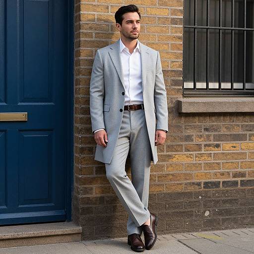 Sophisticated Man in Urban Suit