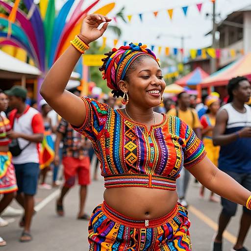 Vibrant Cultural Festival with Crop Tops