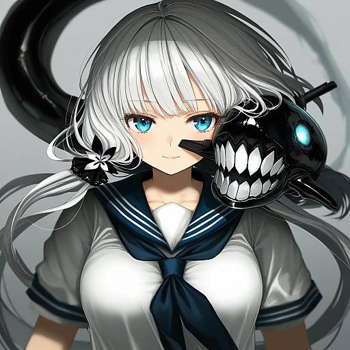 Illustration of Ha-class destroyer, kantai collection in the style of Narue