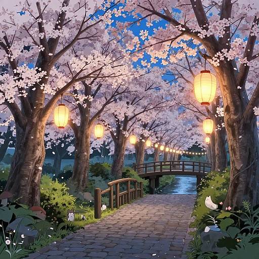 Twilight Anime Sakura Park Scene