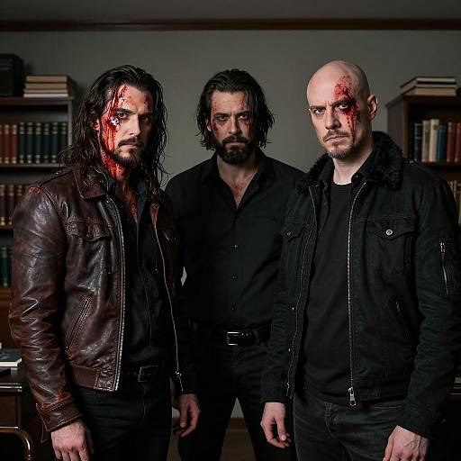 Mysterious Men in a Dim Room