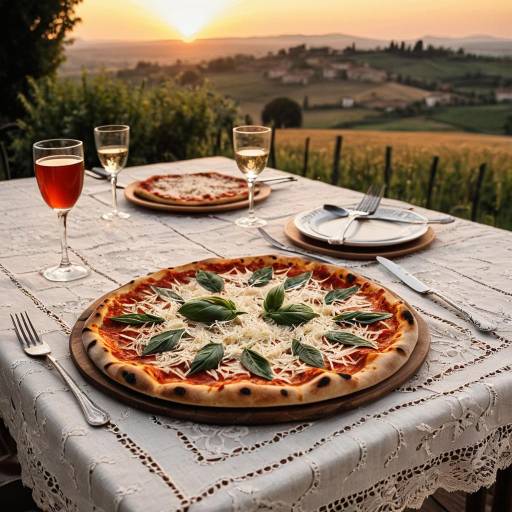 Rustic Table Setting at Countryside Dusk