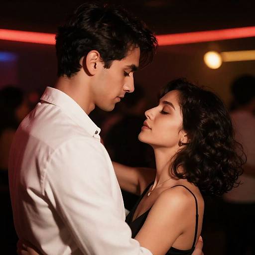 Intimate Dance Club Romance in Bokeh