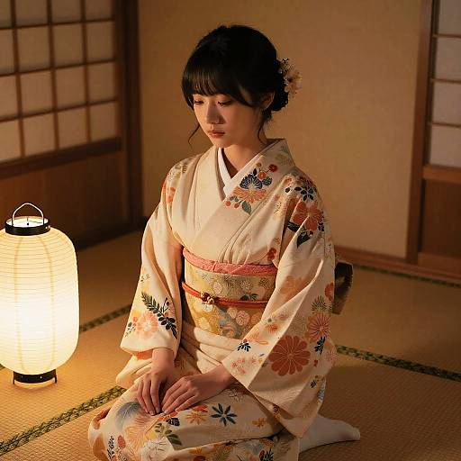 Cozy Anime Girls in Traditional Japanese Room