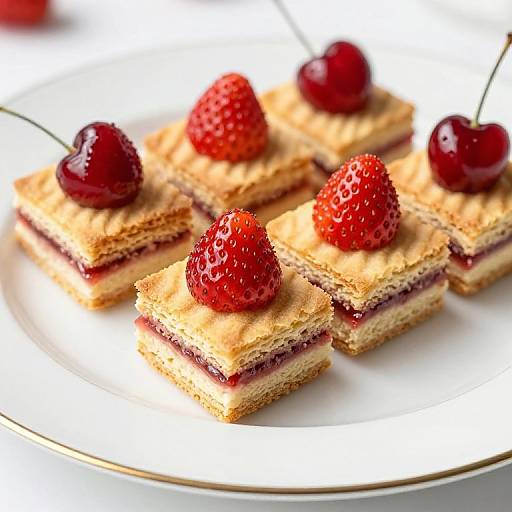 Golden Strawberry Ripple Shortbread Slices