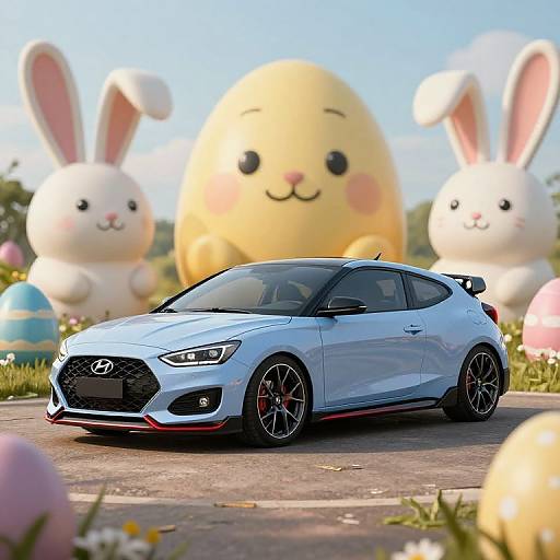 Cinematic Hyundai Veloster N Easter Scene