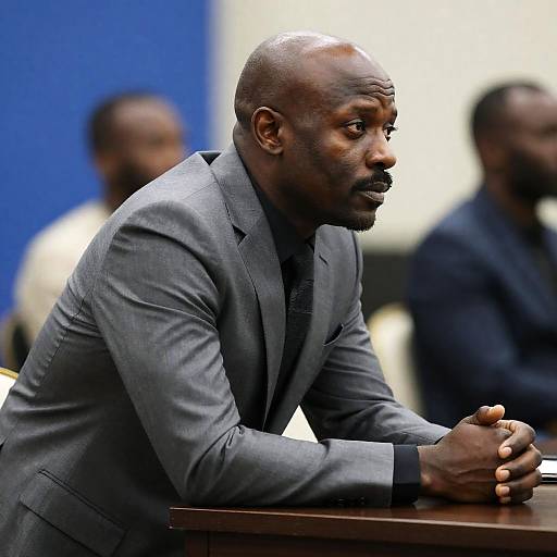 Intense Side Profile of a Man