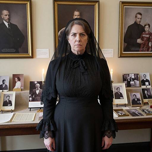 Victorian Widow in Historic Gallery