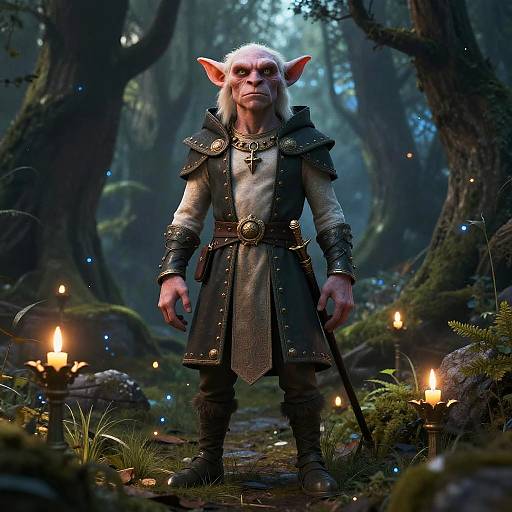 Confident Handsome Goblin in Mystic Forest