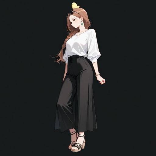 Chic Athletic Woman in Elegant Fashion Chic Athletic Woman in Elegant Fashion