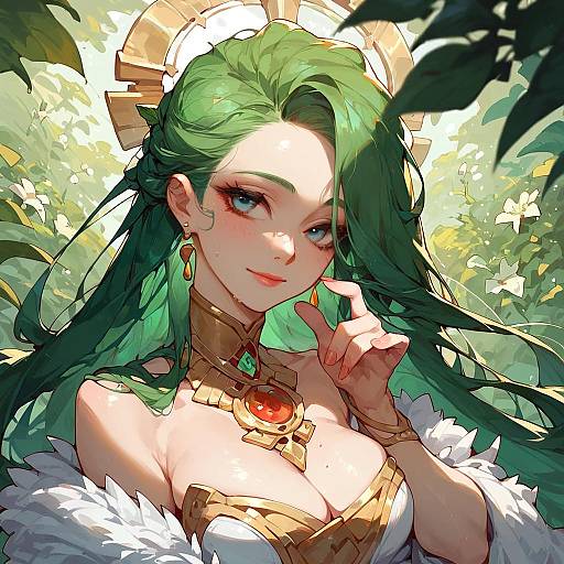 Melinoe Front View with Red and Green Eyes