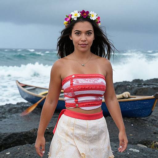 Cinematic Portrait of Moana-Inspired Woman