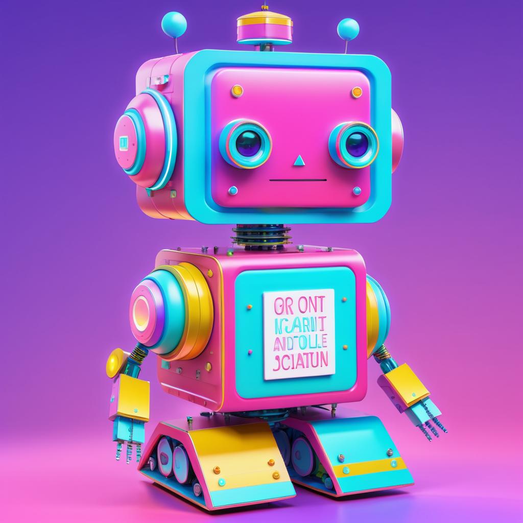 Whimsical Robot Promoting Trans Equality