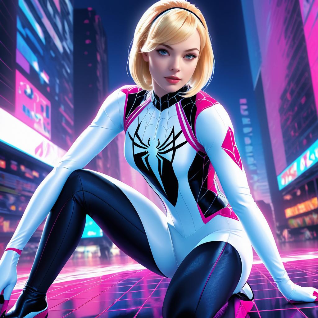 Emma Stone as Spider-Gwen in HD