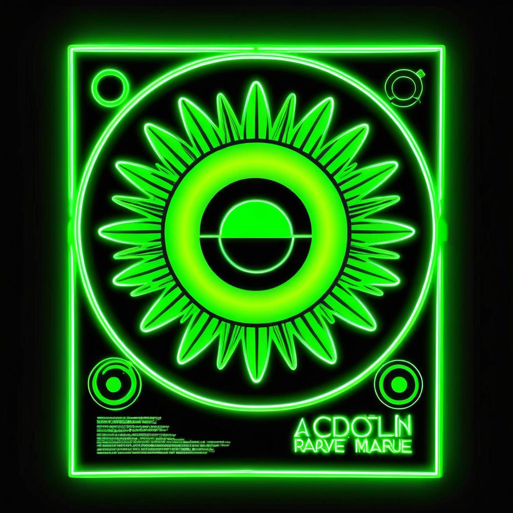 Neon Acid House Rave Poster Design