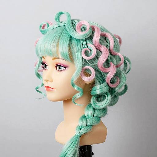 Mint Green & Pink Ice Cream Hair