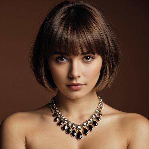 Realistic Portrait of a Girl with Bangs