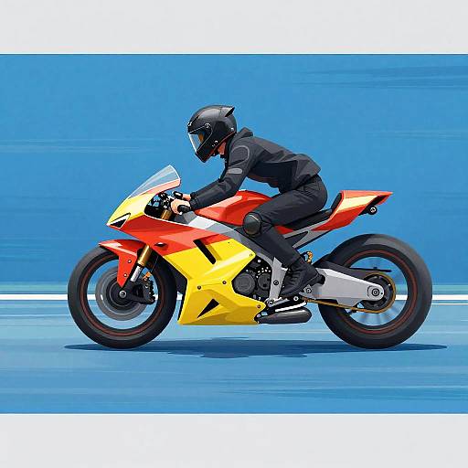 Futuristic Jet-Powered Bike Rider