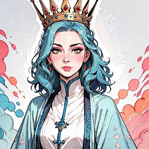 Expressive Skinny Goddess Watercolor Sketch