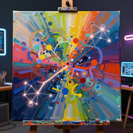 Vibrant Abstract AI Art Creation