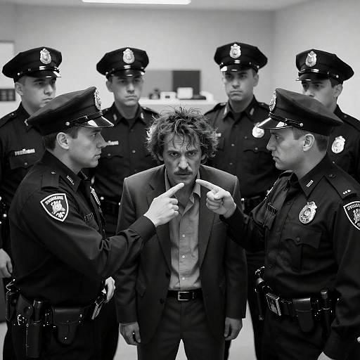 Intense Confrontation with Police Officers