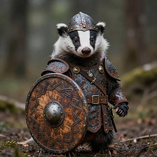 Eurasian Badger Viking Warrior