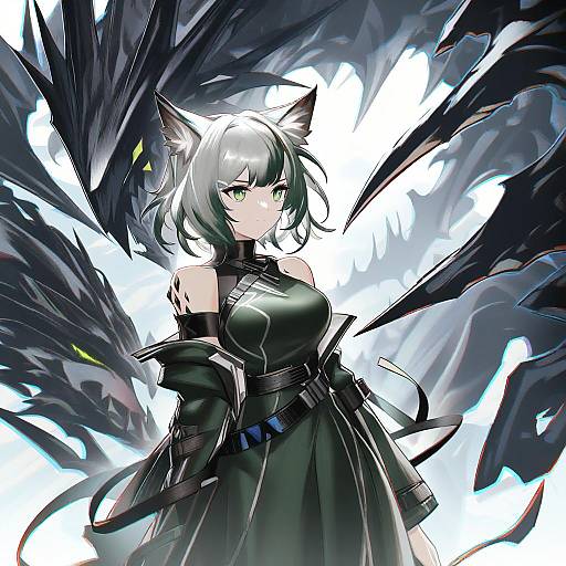 Illustration of Mon3tr (arknights), arknights in the style of Winn