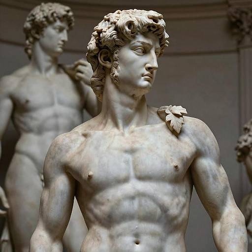 Realistic Greek Sculpture of a Muscular Man