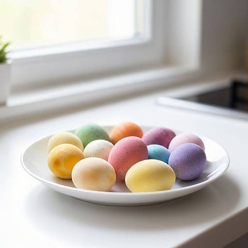 Colorful Scrambled Eggs Breakfast Scene