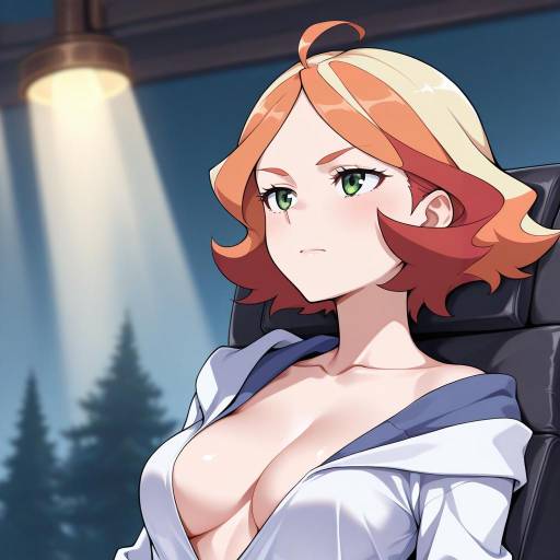 Illustration of Amanda o'neill, little witch academia in the style of Matrix16