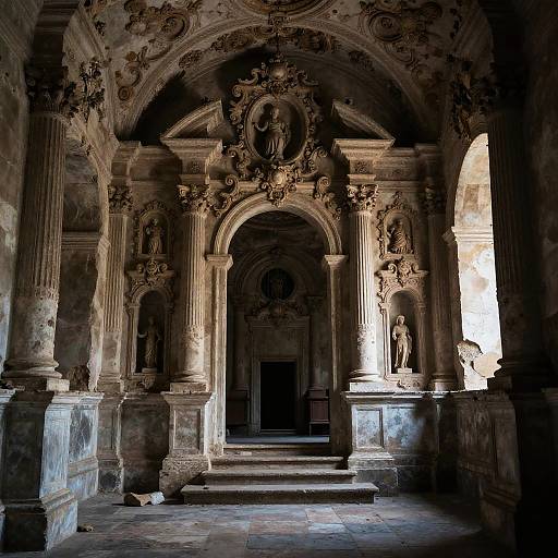 Ornate Baroque Medieval Catacomb Fossil