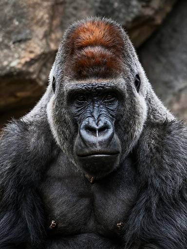 Detailed Close-Up African Elephant & Gorilla Portrait