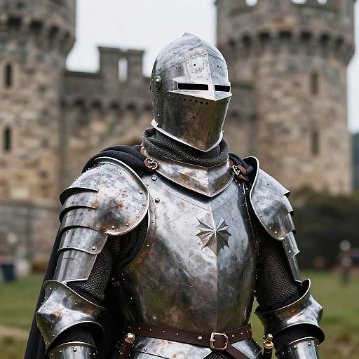 Noble Knight Close-Up: Shining Armor Portrait