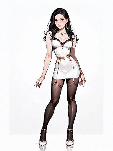 Realistic Blush Lace Bodycon Portrait