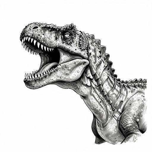 Ferocious Dinosaur Creature Illustration